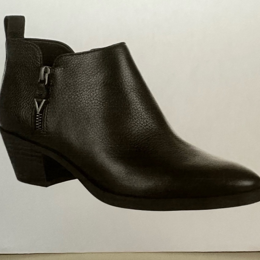 Vionic Cecile Waterproof Ankle Boot Black Tumbled Leather